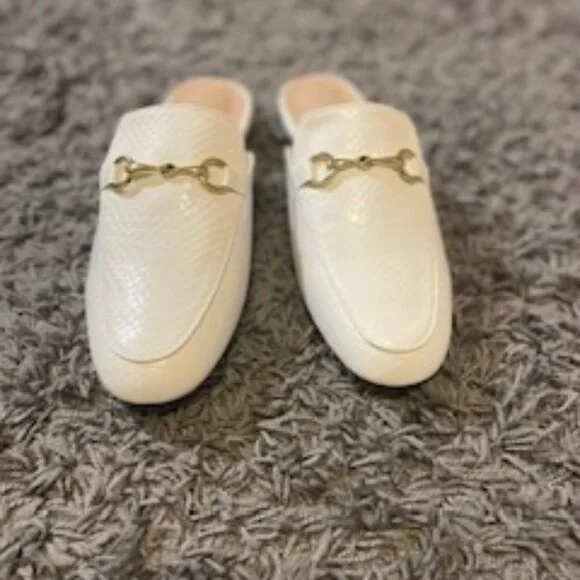 Womens White Classy Mules - Picture 1 of 7